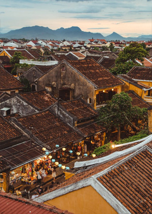 Hoi An ancient town rooftops
